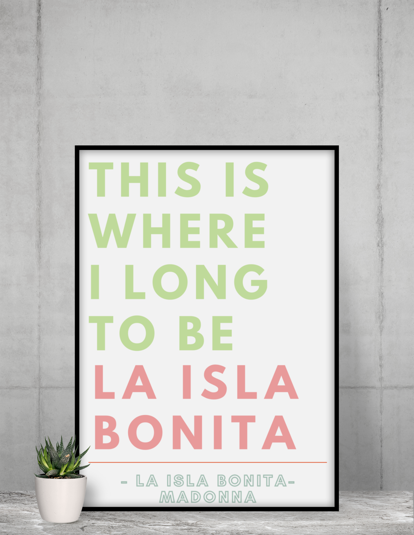 Madonna - La Isla Bonita - Art Print