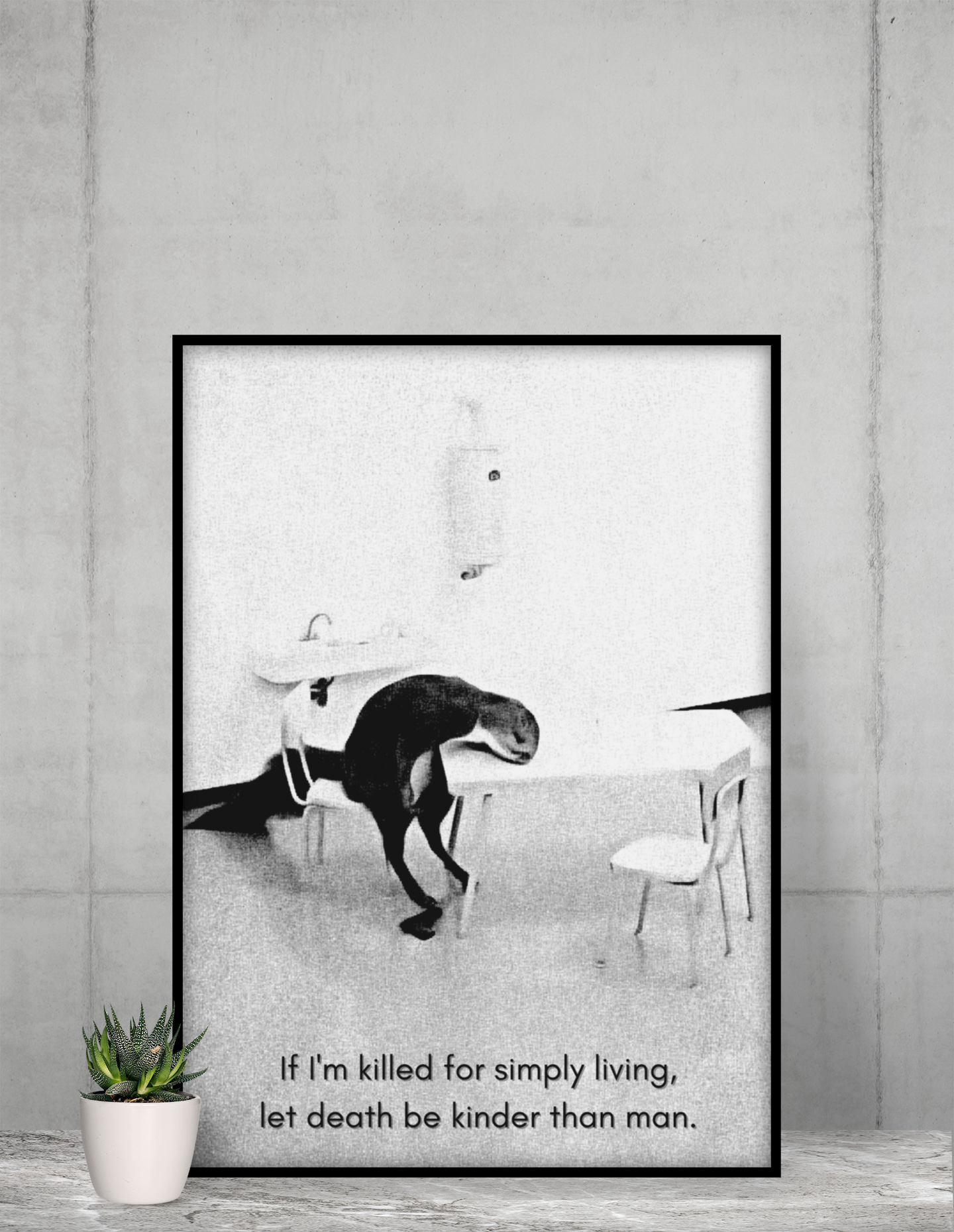Maurizio Cattelan Dead Squirrel, A Pessimist's Reflection on Nature - Art Print