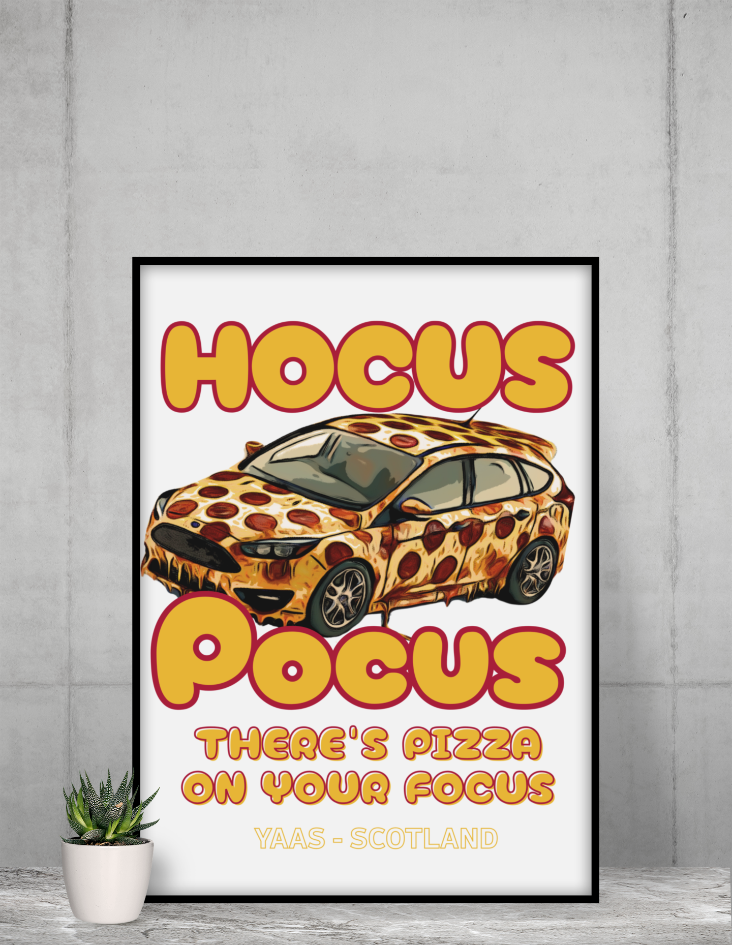 Hocus Pocus Pizza On Your Focus – Scottish Meme - Art Print