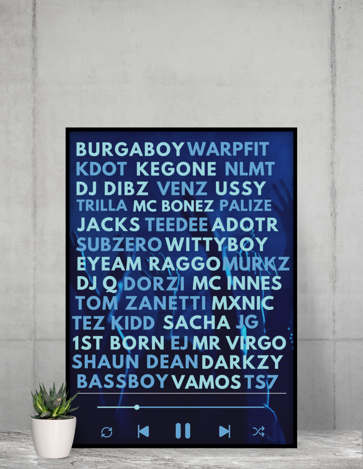 Bassline Royalty Blue - Art Print