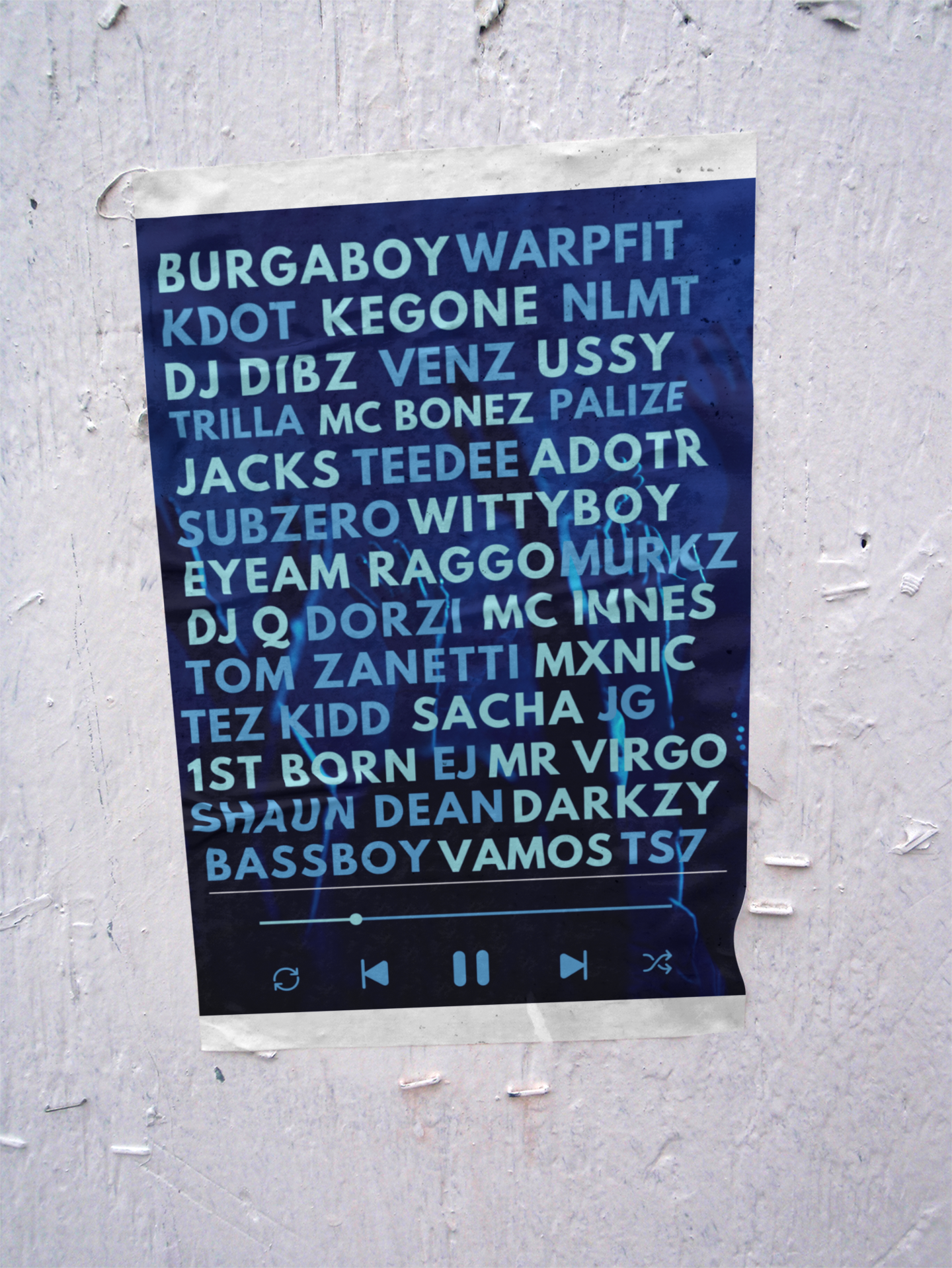 Bassline Royalty Blue - Art Print